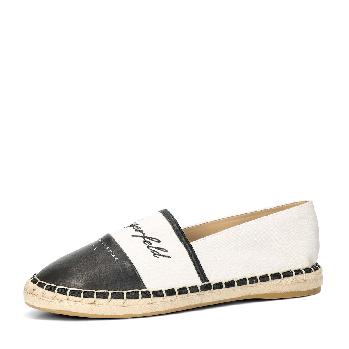 Karl Lagerfeld dámské módní espadrilky - černobílé - 37