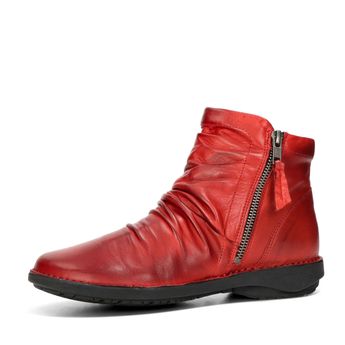 Creator dámské kožené kotníkové boty - červené