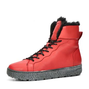 Robel dámské zimní kotníkové boty - červené