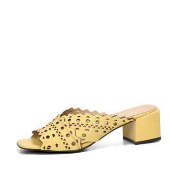 ETIMEĒ dámské kožené pantofle - žluté
