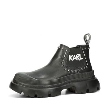 Karl Lagerfeld dámské stylové kotníkové kozačky - černé