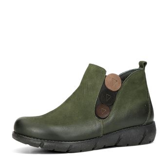 Robel dámské kožené kotníkové boty - zelené