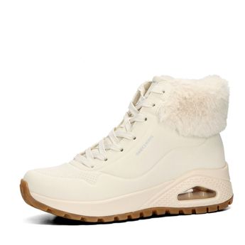 Skechers dámské zimní kotníkové boty s kožešinou - béžovo bílé